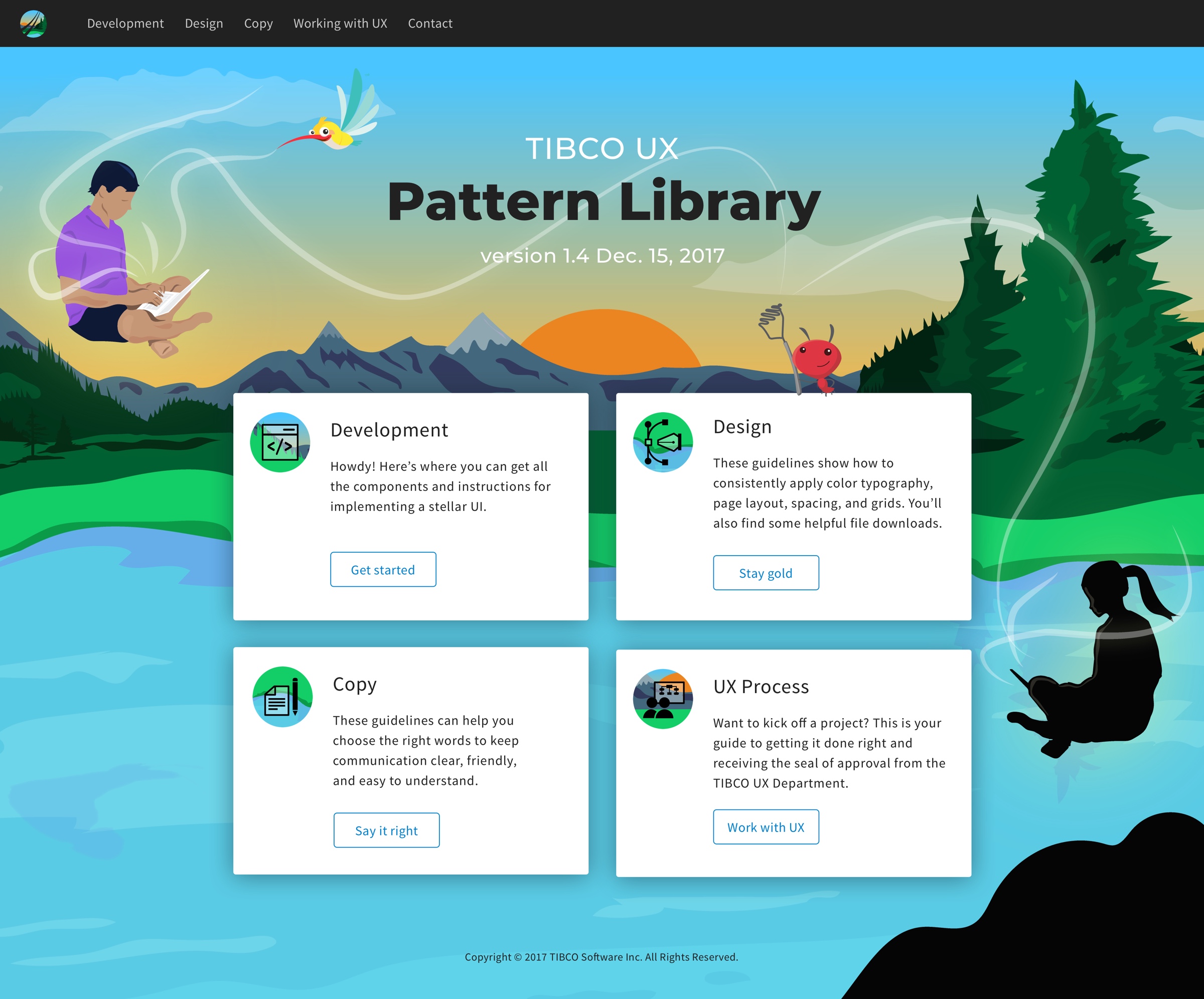Landing page mock-ups