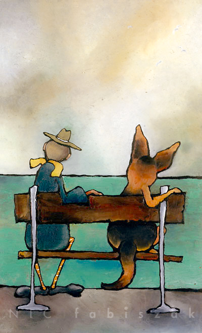 Sharing A Moment German Shepherd, $75