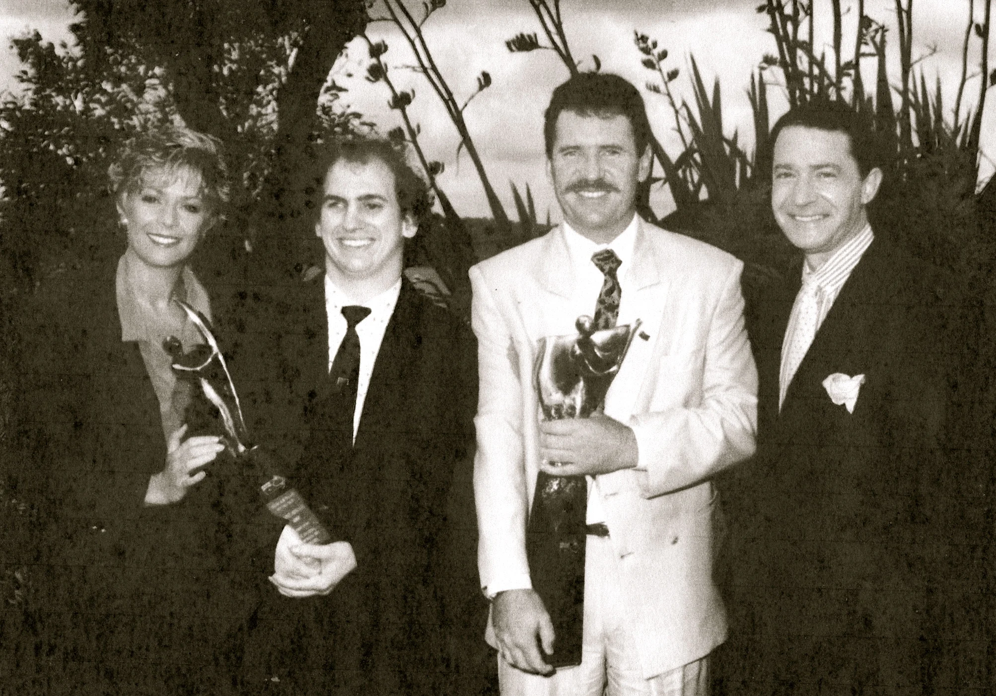 Brenden receiving his Young Australian of the Year award, 1989