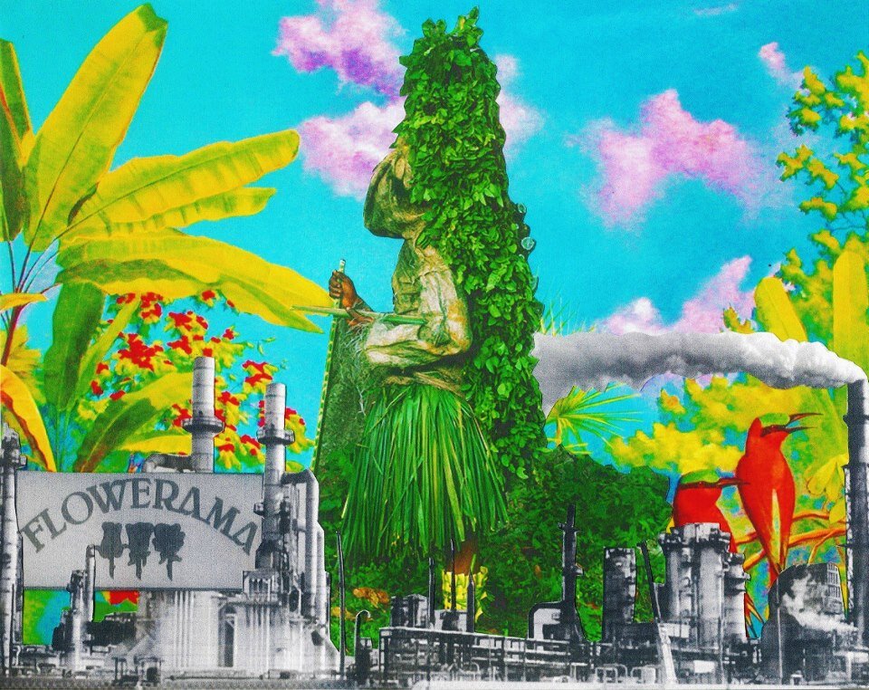 Handmade collage on paper