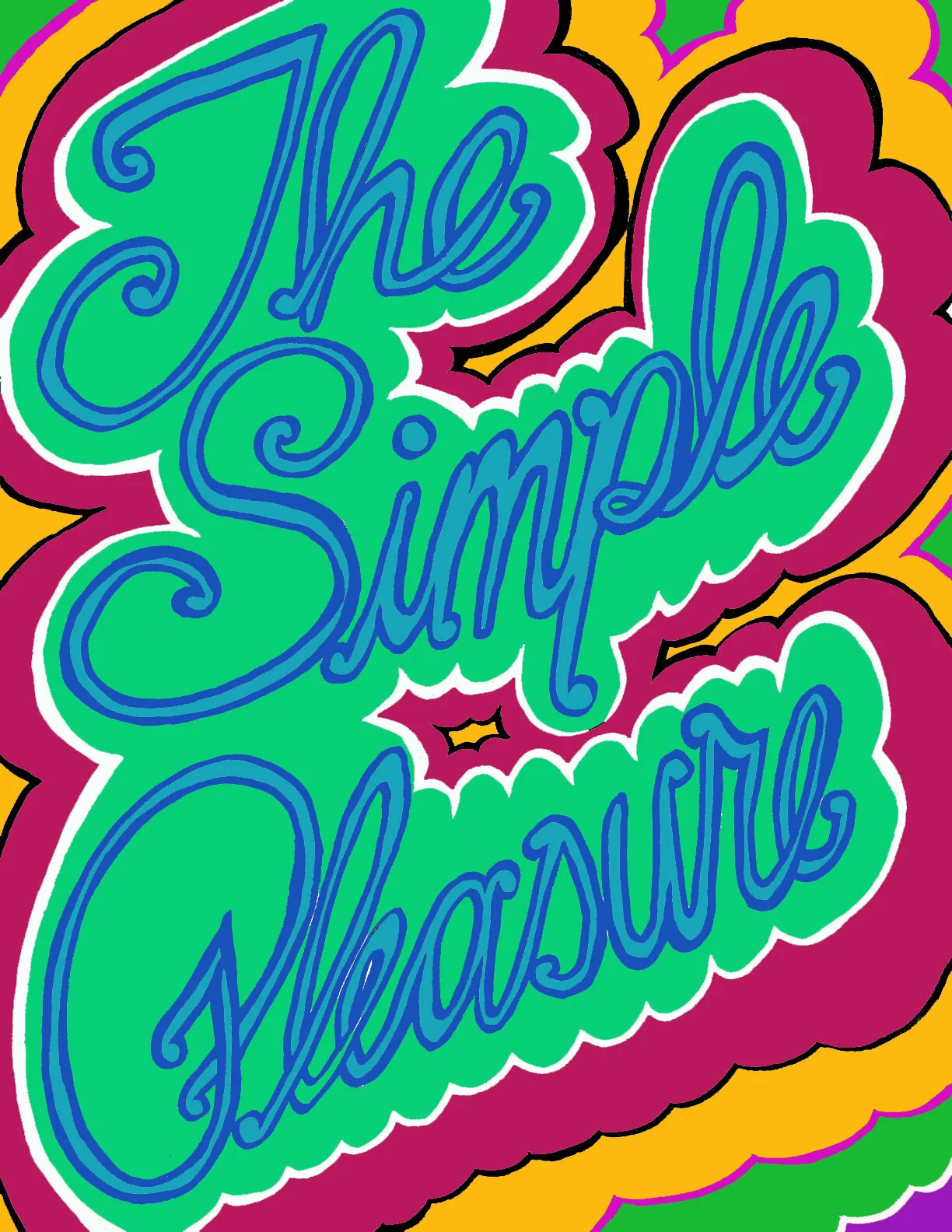 Ink on paper with digital color editing