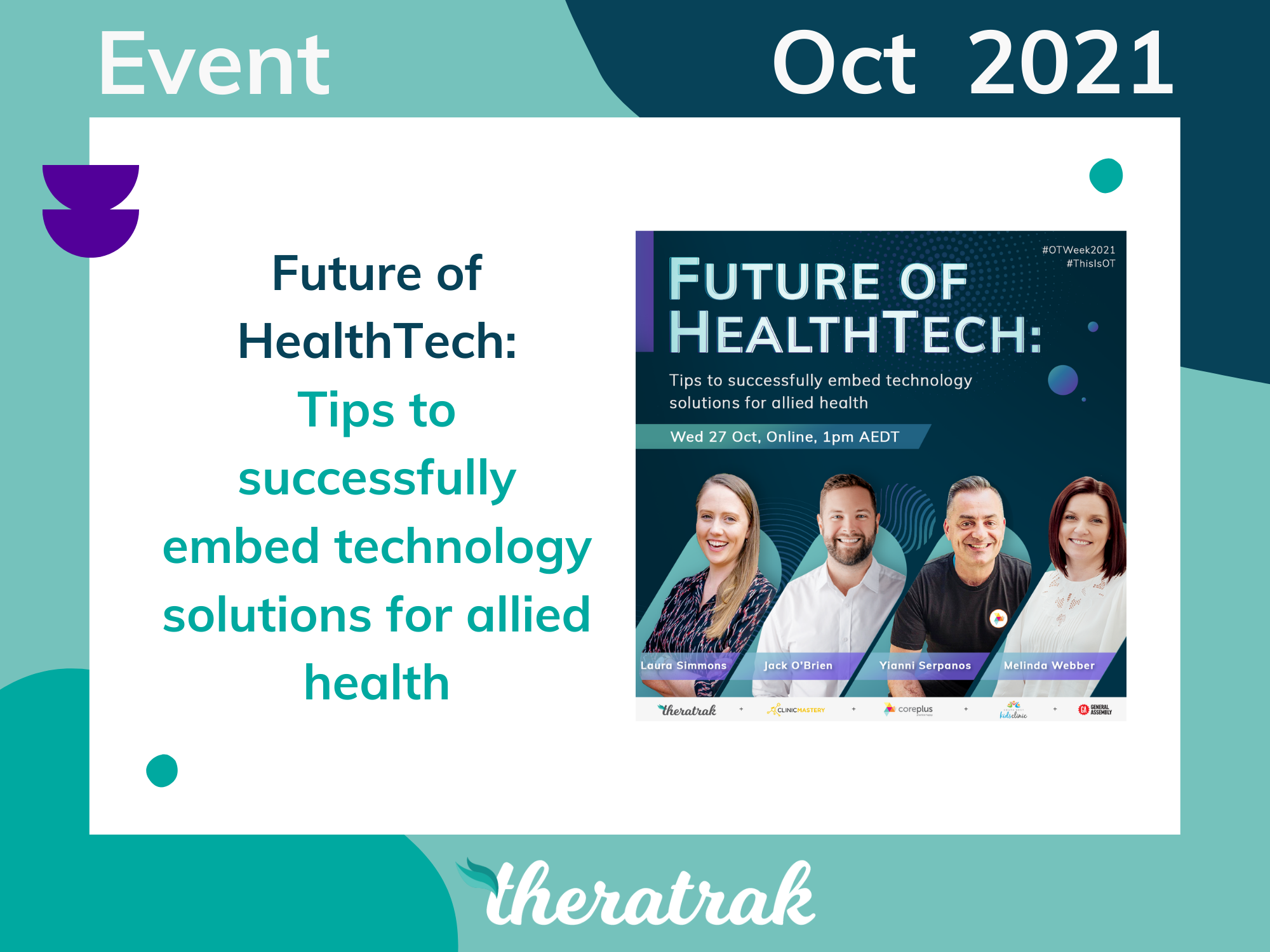 Future of HealthTech Event: Tips to successfully embed technology solutions for allied health
