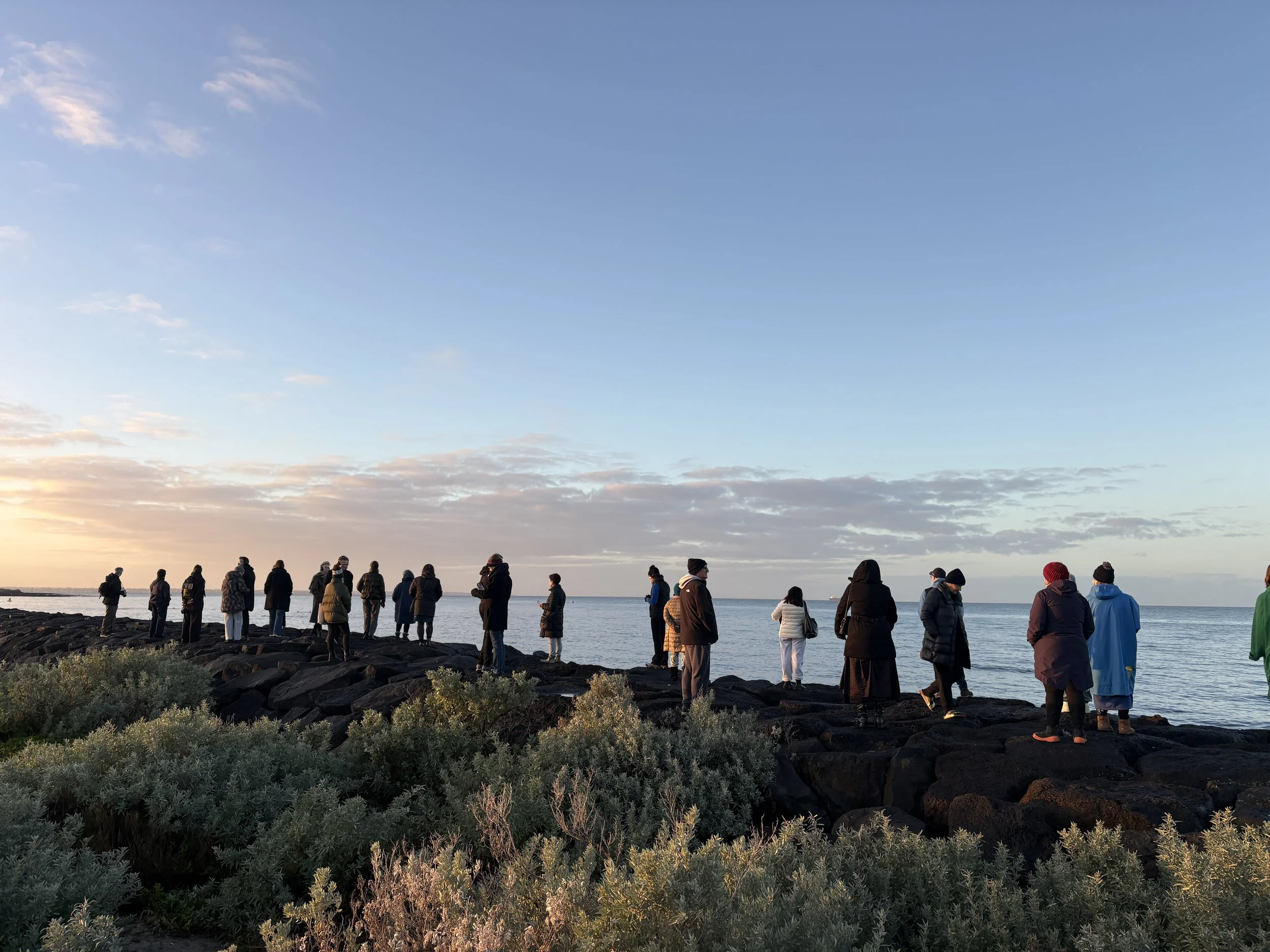 People listening together  at Williamstown