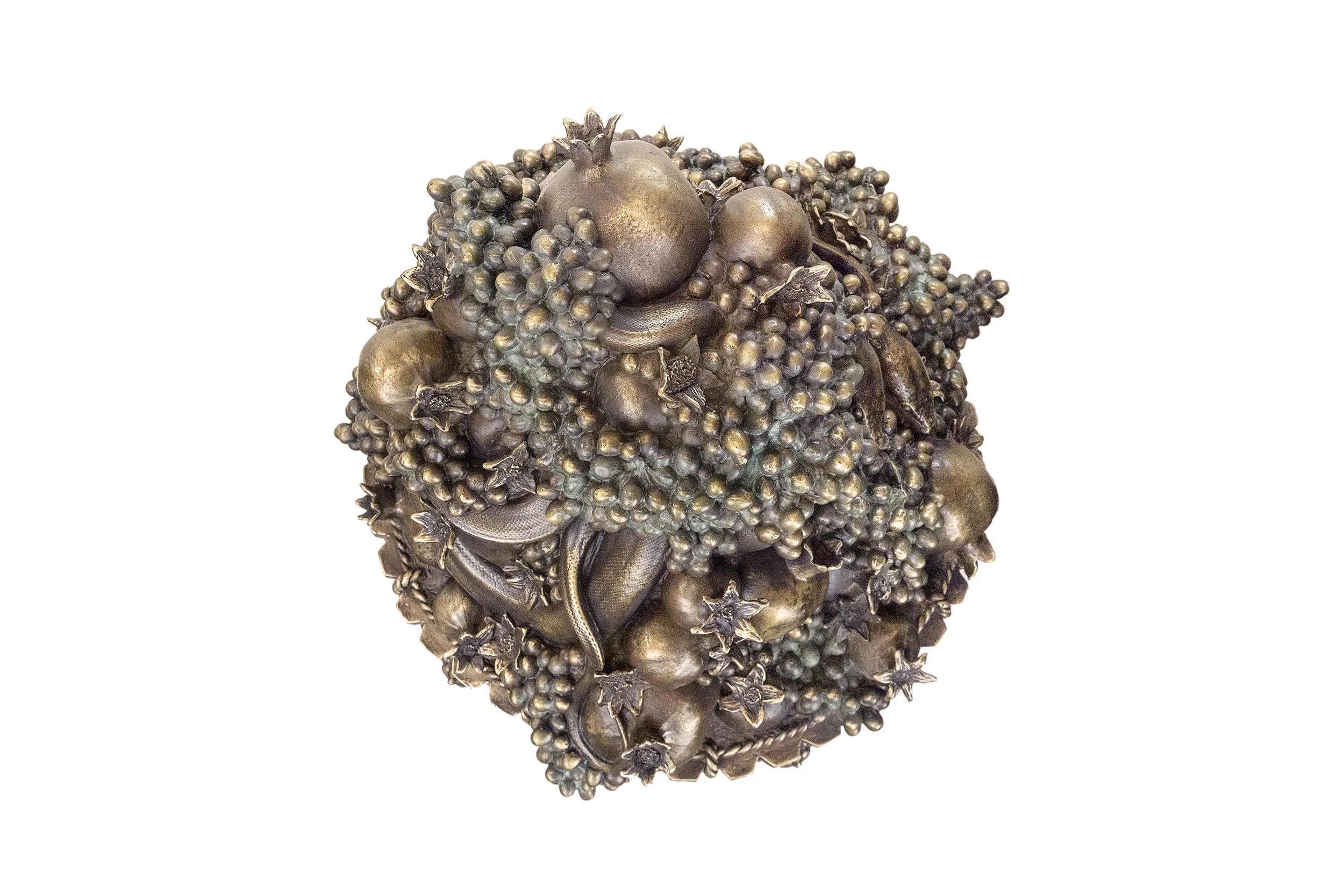 top view. corso.snake bowl.bronze:silver.22x18x18..jpg