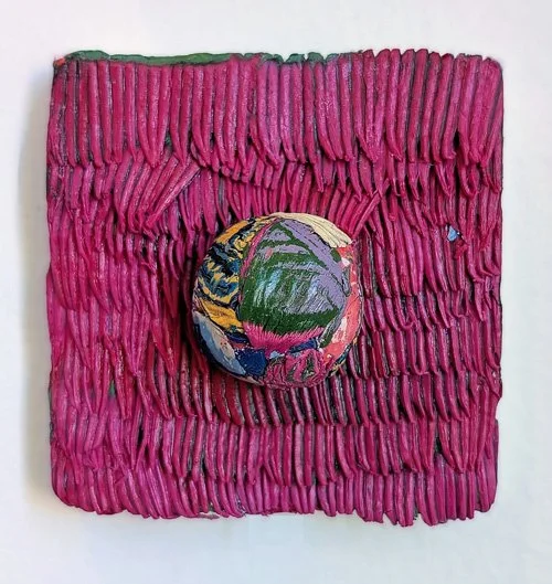   Muppet Planet I  Cold wax on canvas 4" x 4"  $40  Available 