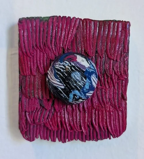   Muppet Planet II  Cold wax on canvas 4" x 4"  $40  Available 