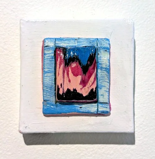   Mini Mountain  Cold wax on canvas 2" x 2"   Sold 