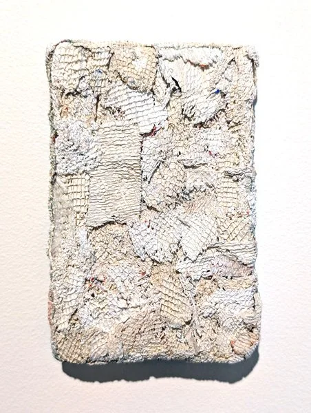   Faux Plaster Bandage   Cold wax on panel 4" x 6"   Sold 