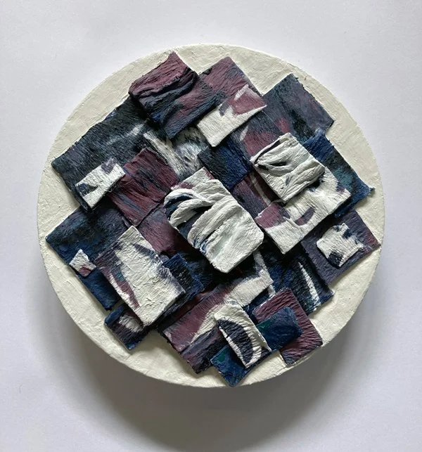   Untitled III  Cold Wax on canvas 6” diameter  Sold 