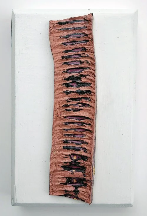   Reptile   Cold wax on panel 4" x 6"   Sold 