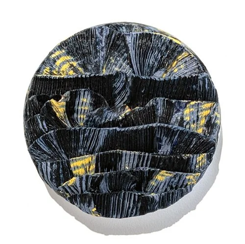   Lloyd I  Cold Wax on canvas 6” diameter  Sold 