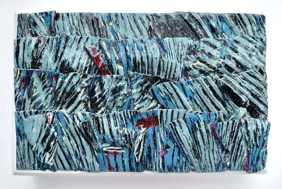   Lloyd II  Cold wax on panel 6" x 4"  Sold 