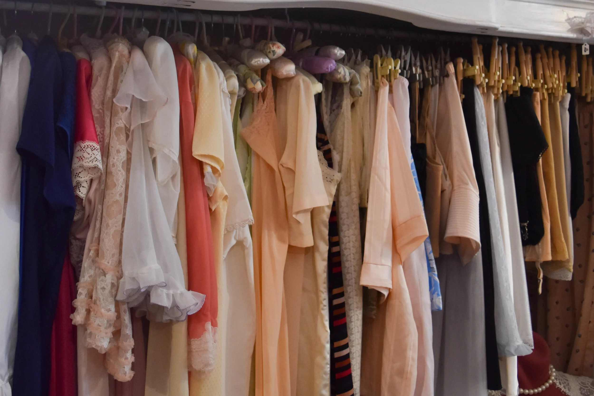 For incase you forgot to pack your vintage nighty. (Furry slippers for sale too!)