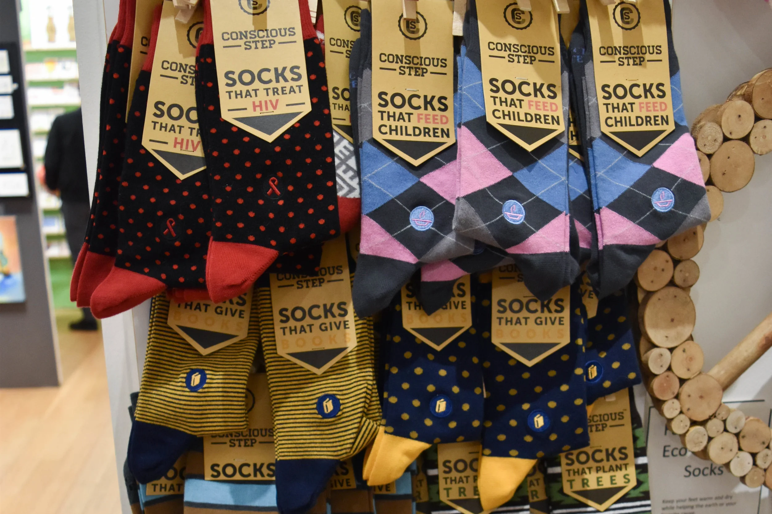 These socks do good. Conscious Step (clever) makes premium fair-trade, organic, vegan socks matched to different charitable impacts.