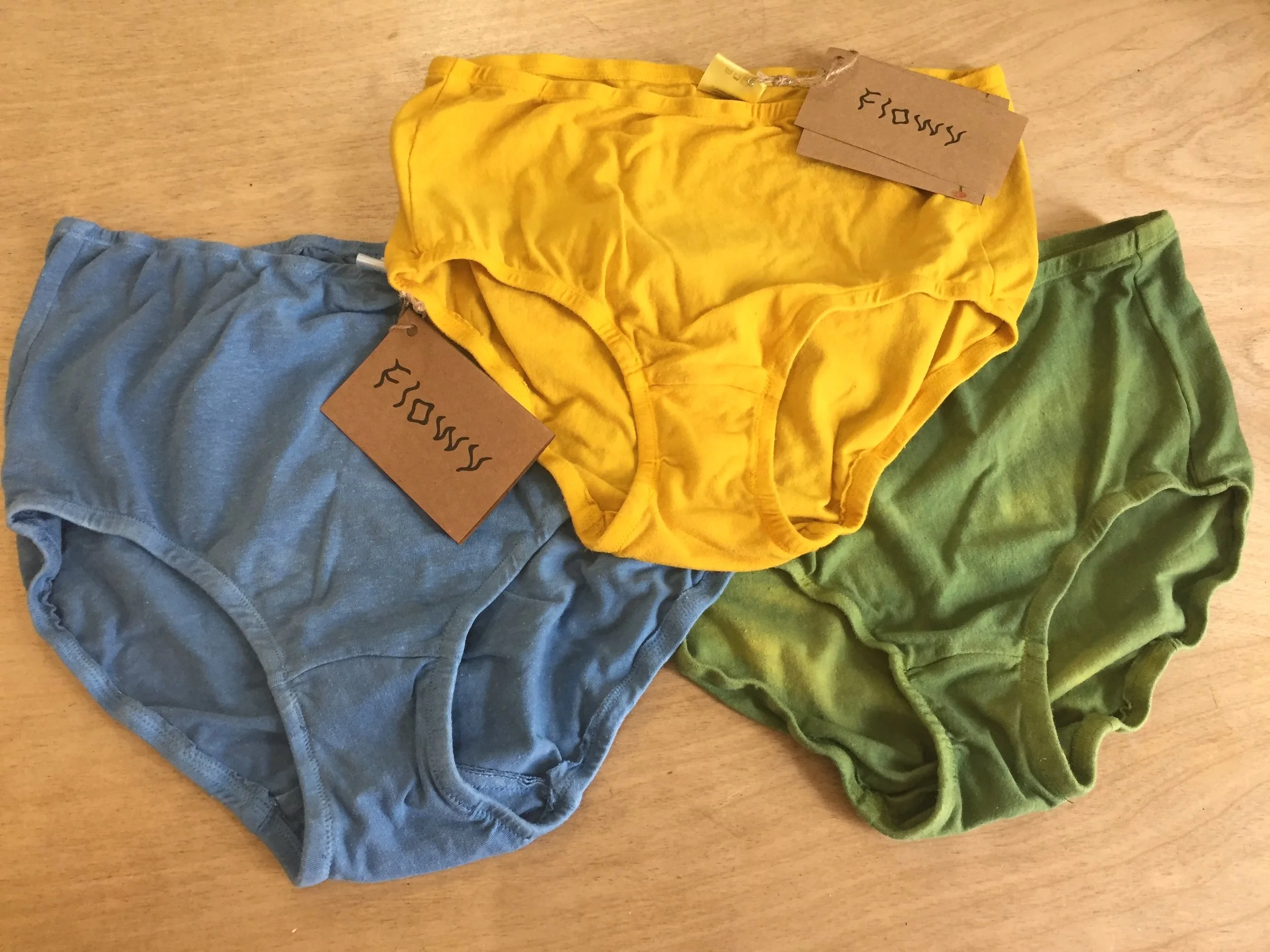Forget your thong. Grab some high-waisted underwear handmade from all-natural materials and all-natural dyes by Baltimore brand Flowy .