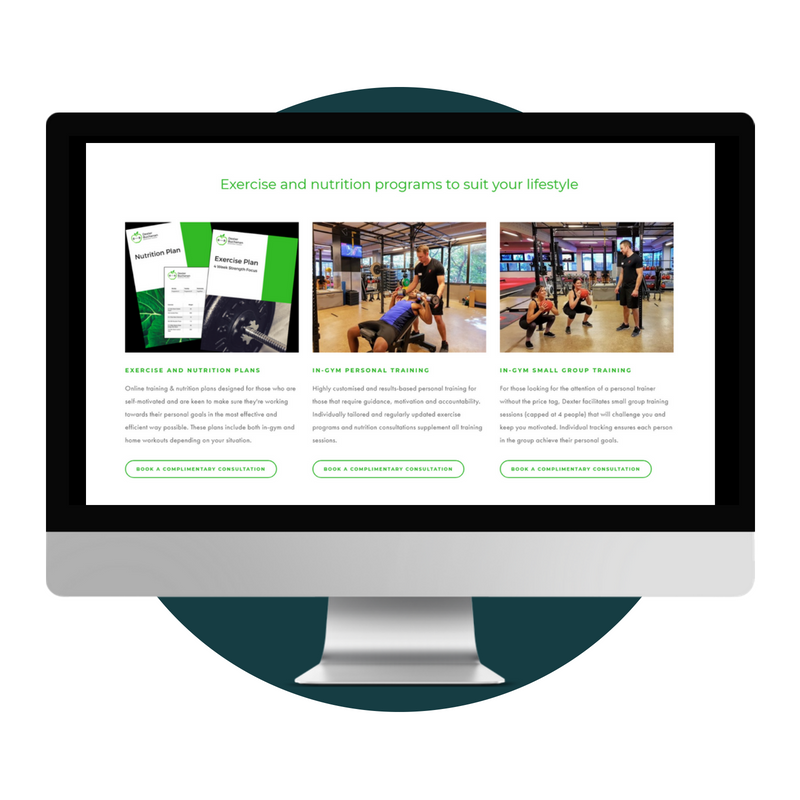 Building a Brand from the Bottom, Up  Digital Strategy | Copywriting | Web Design | eCommerce  A busy personal trainer looking to branch into online coaching, we worked with  Dexter Buchanan  to create an online platform to generate new enquiries, with room to grow through eCommerce functionality as his services do.