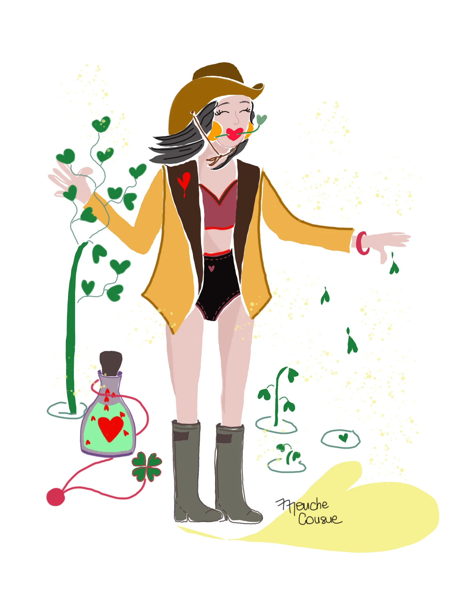 Illustration Mouche Cousue - Dealer d’Amour
