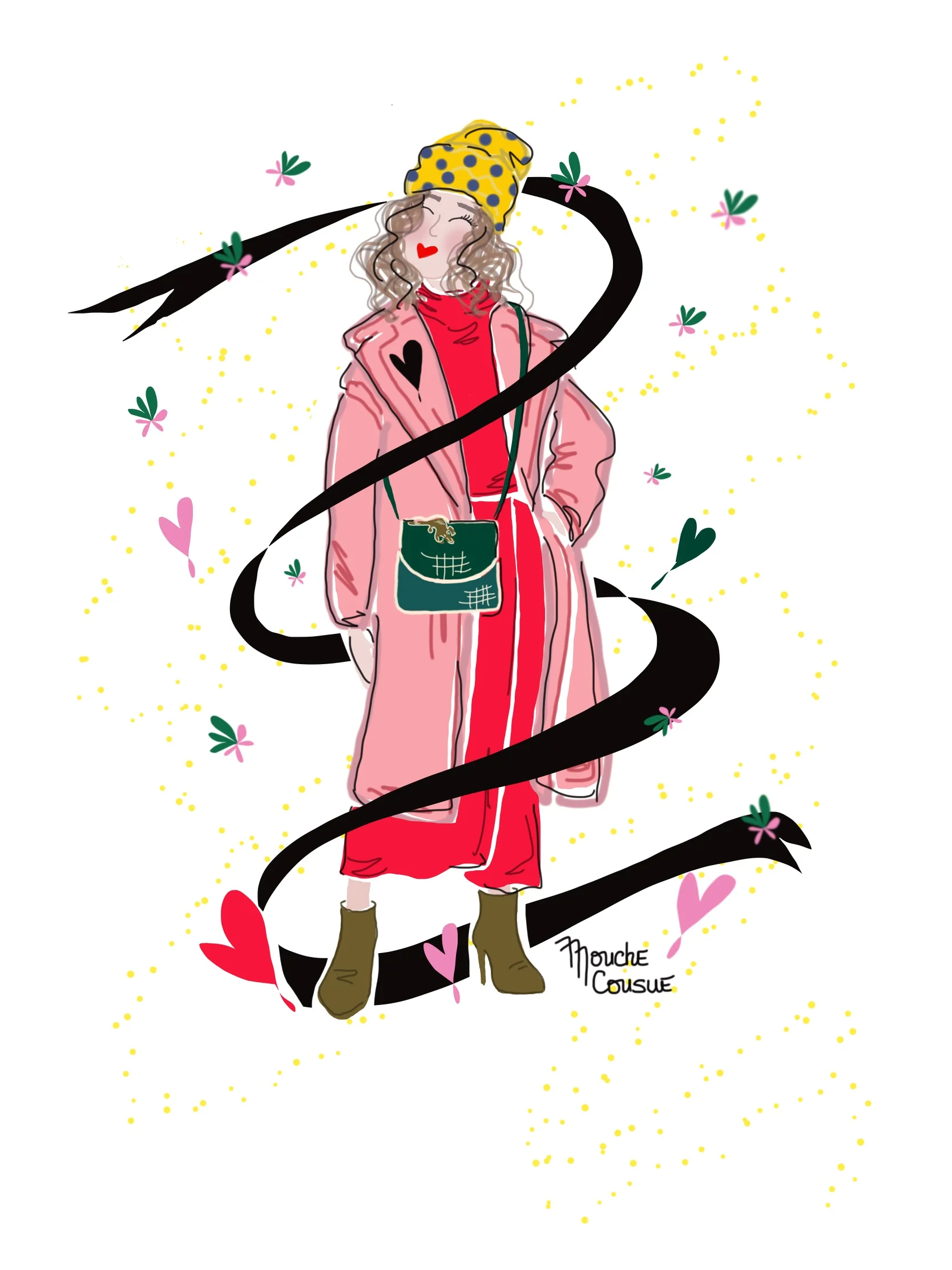 Illustration mouche cousue