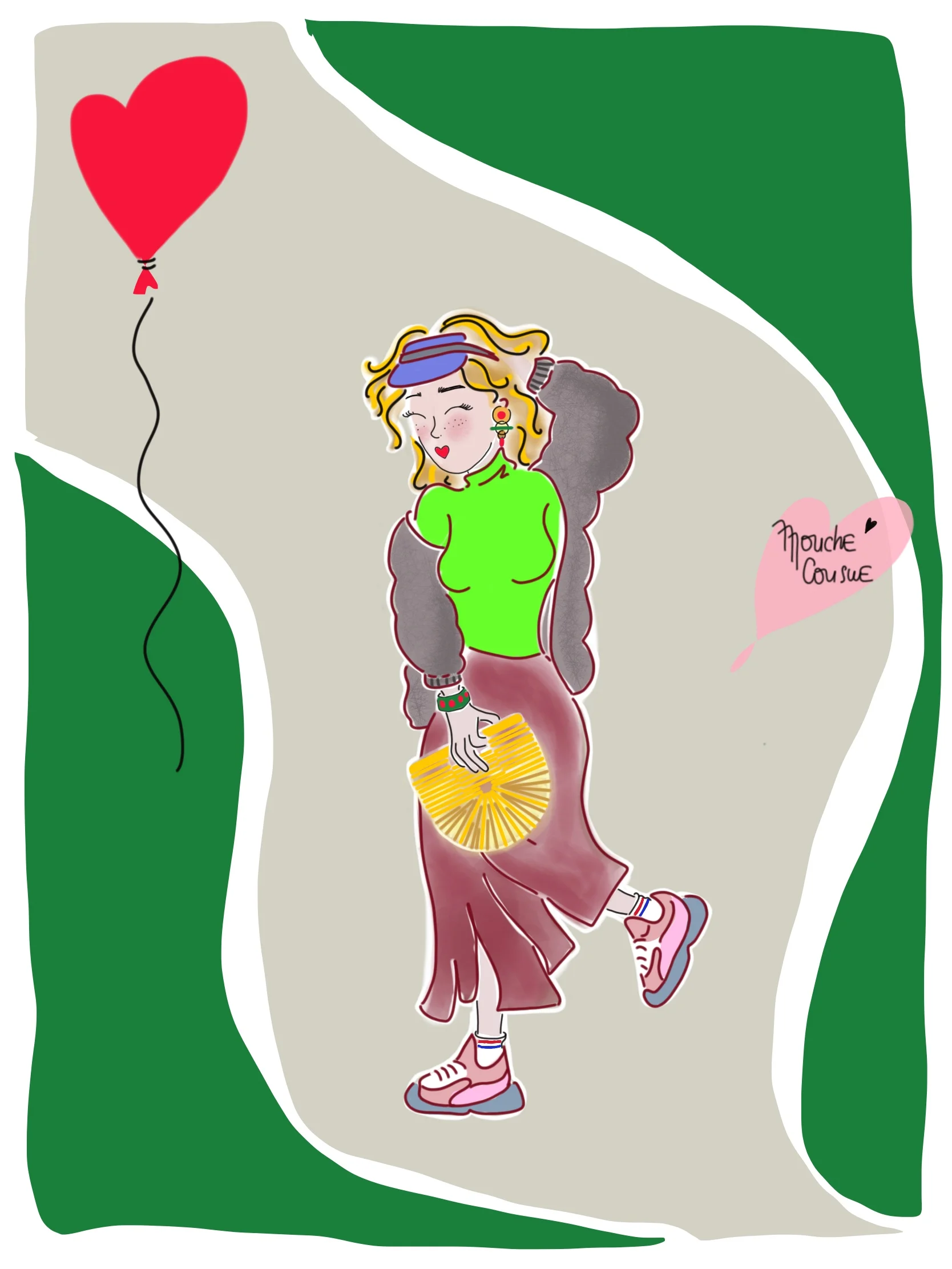Illustration mouche cousue - Dad shoes