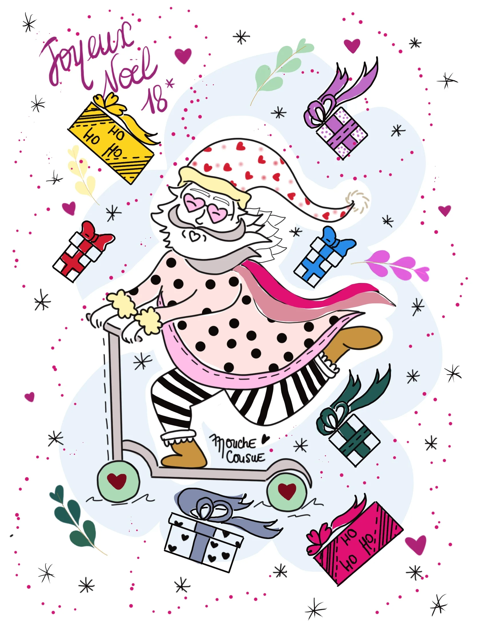 Illustration mouche cousue