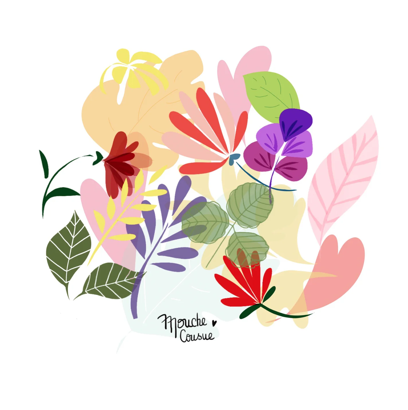 Illustration mouche cousue - green attitude