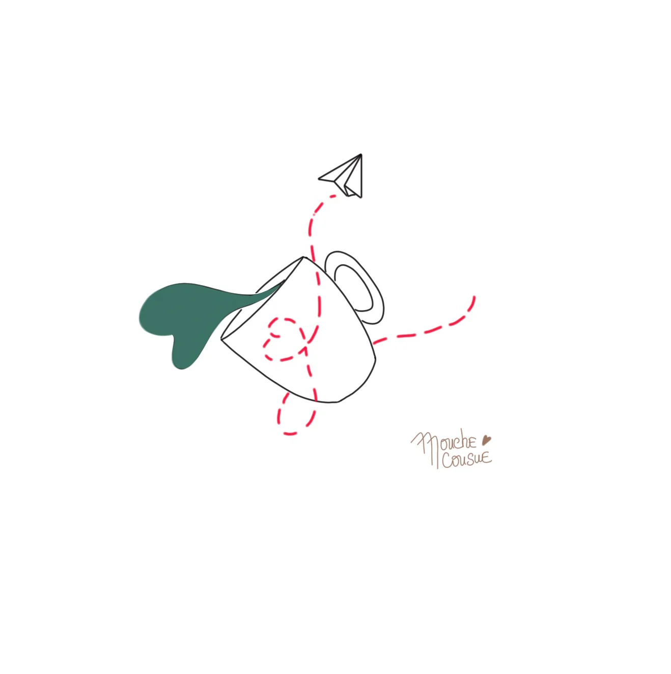 Illustration mouche cousue