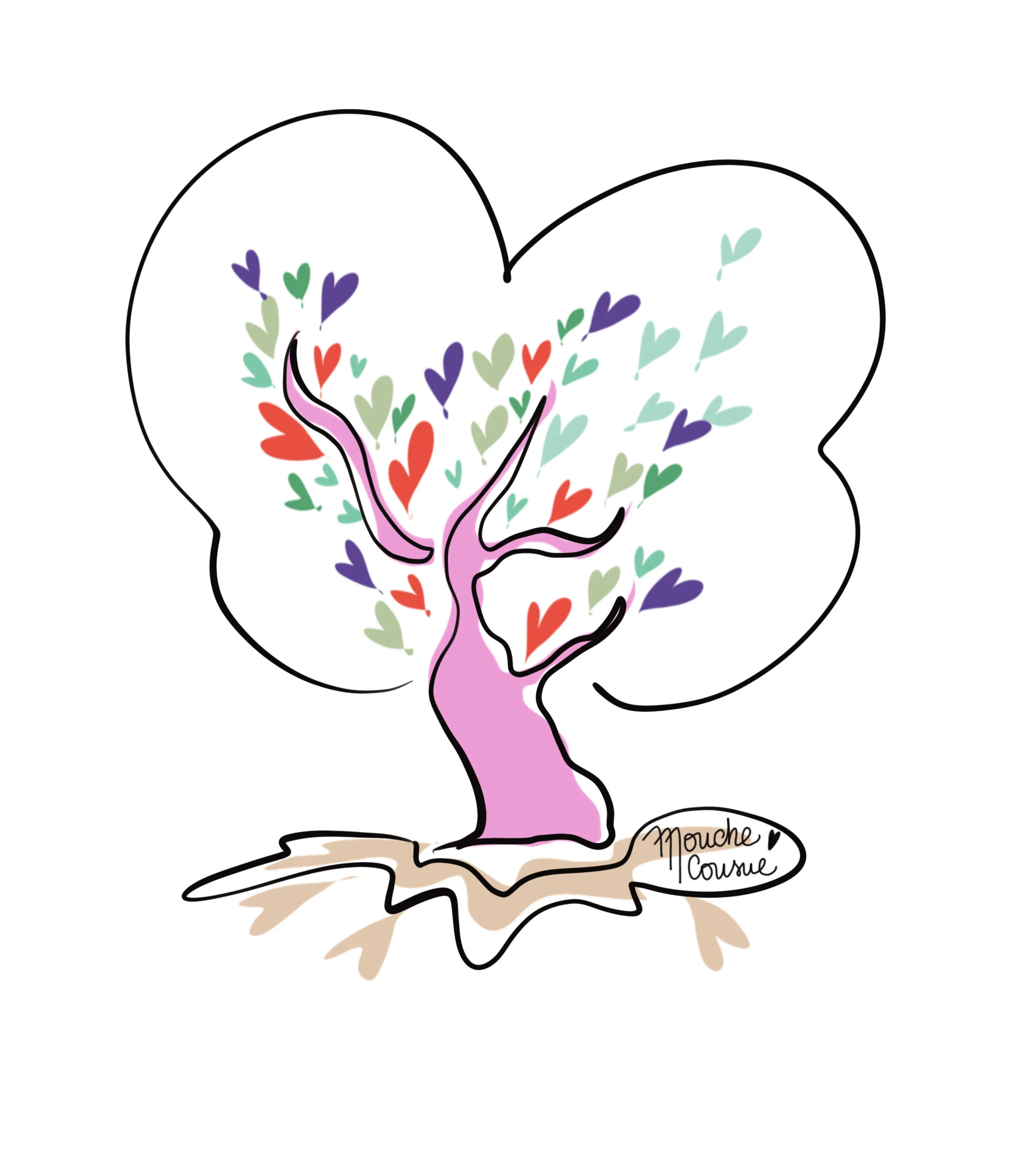 Illustration mouche cousue