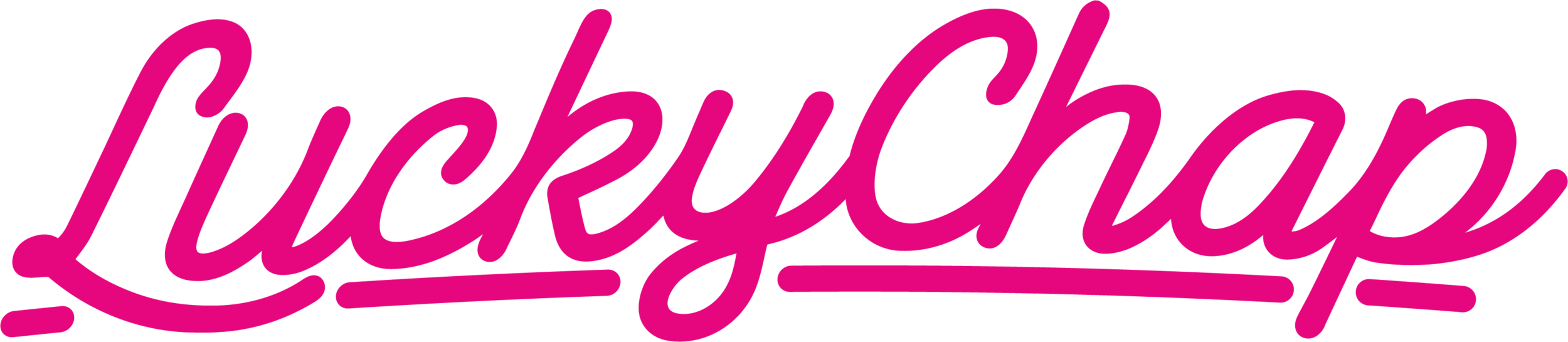 LUCKY CHAP FLAT COLOUR LOGO - PINK