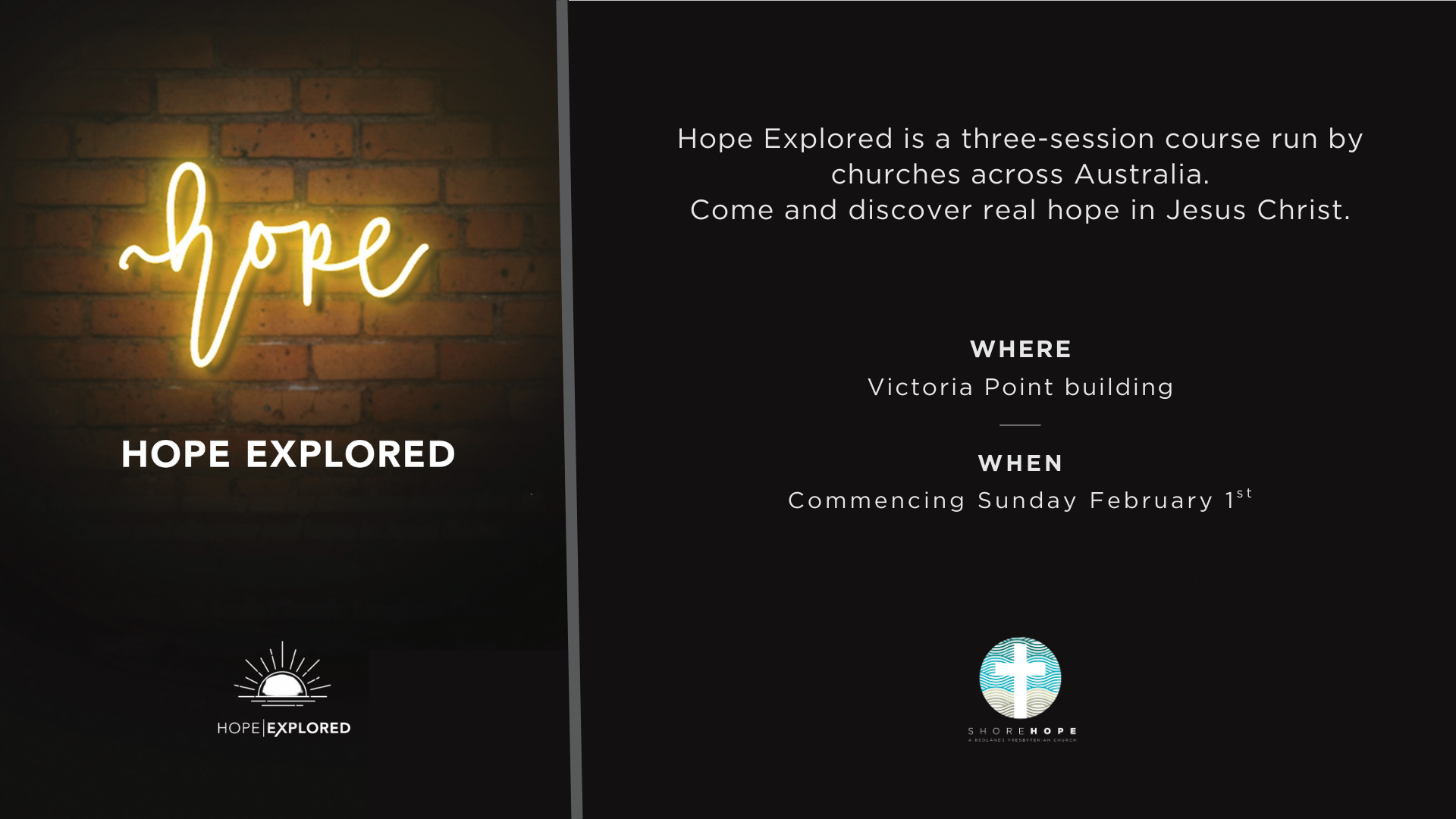 Hope Explored | Starting February