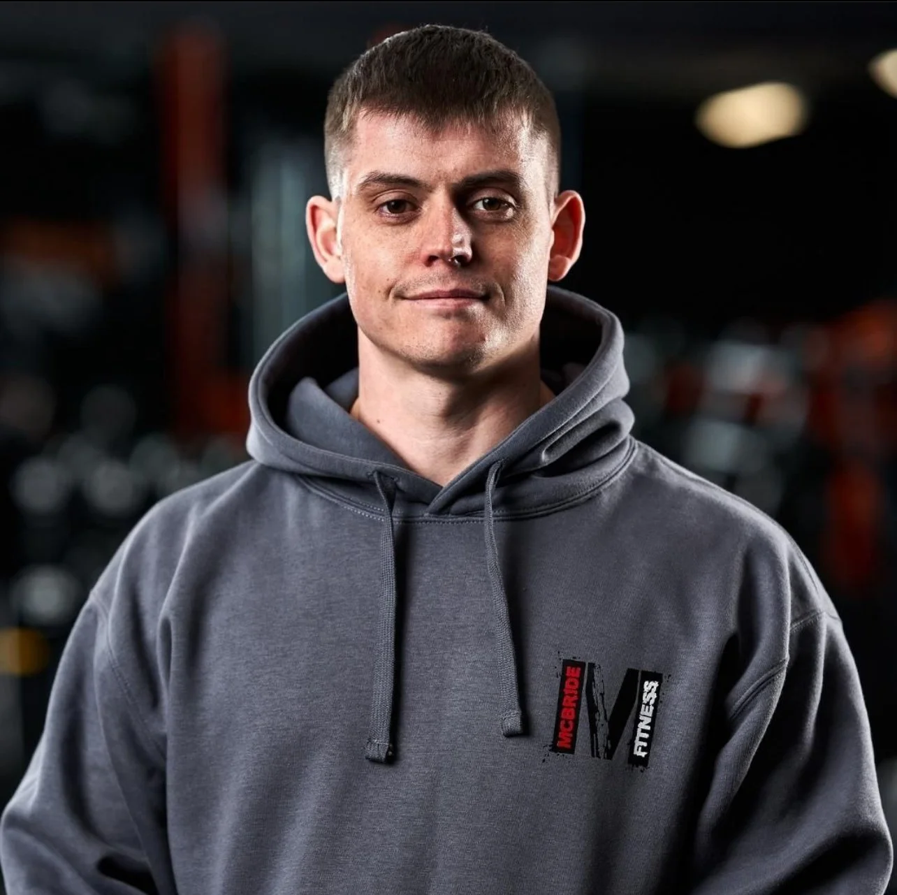 Scott McBride wearing a McBride Fitness hoodie
