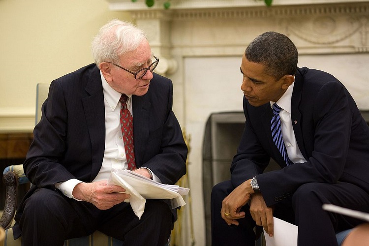 Warren Buffett with Barack Obama