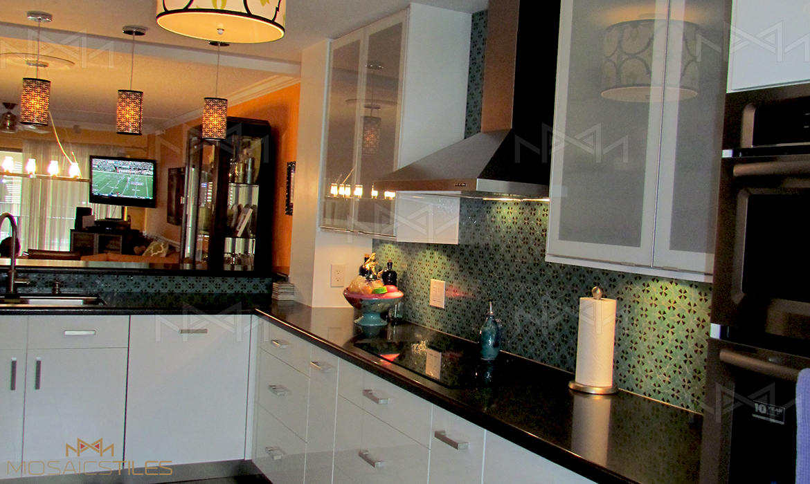 Kitchen backsplash renovation with zellige tiles