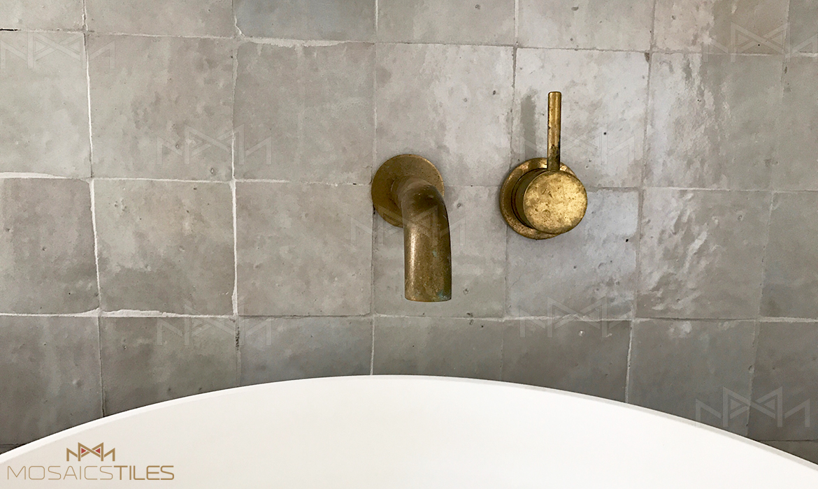 Moroccan white square zellige tiles, Sydney