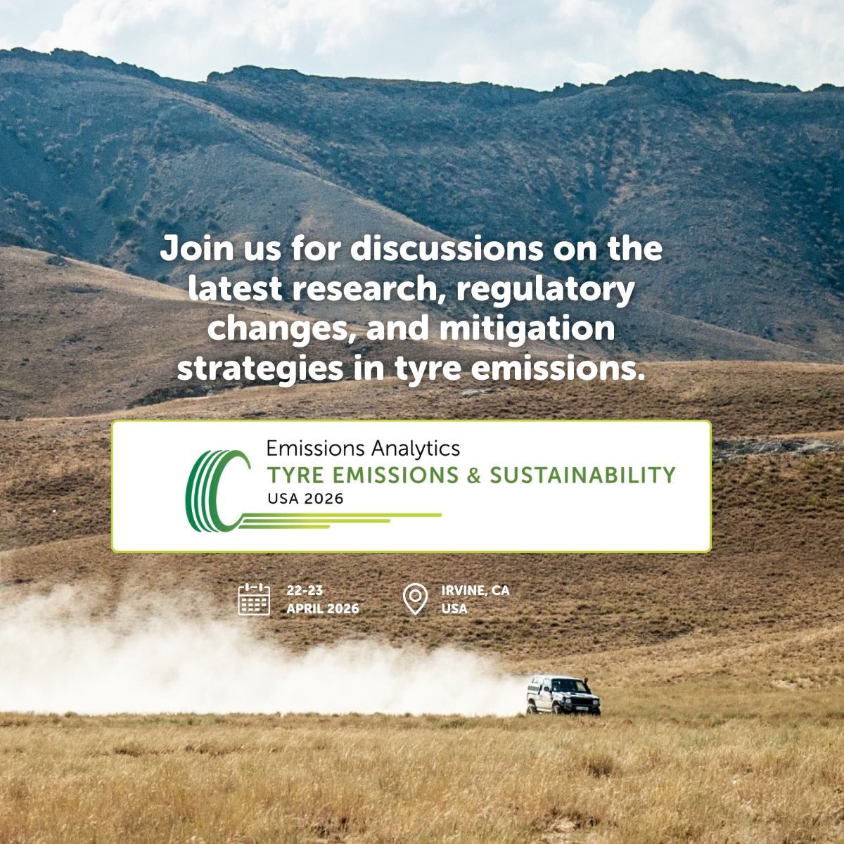 Tyre Emissions &amp; Sustainability USA 2026 Program Now Live as Industry Prepares to Meet in Irvine This April