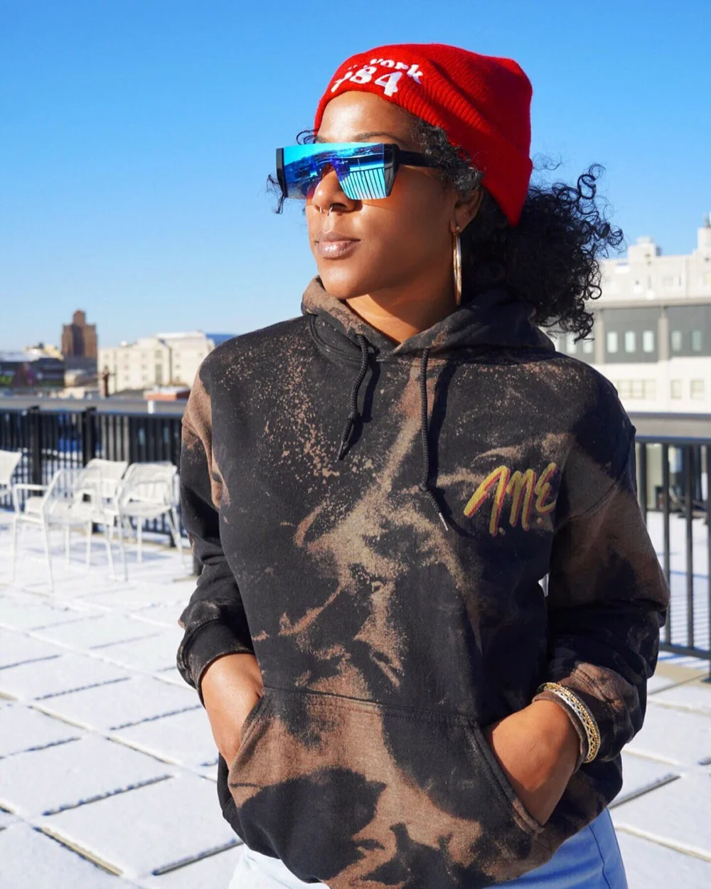 WAWTSS Custom Bleached Hoodie — Tiffany Nicole Ervin