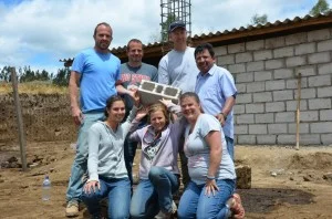 Laying the first brick