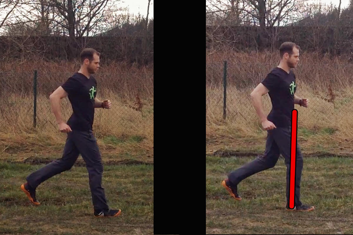 1.Initial ground contact (heel landing) 2.When bodyweight hits the ground. More impact on joints