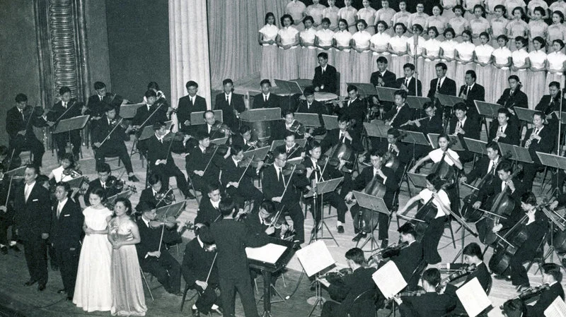 Frist all-Chinese orchestra to perform Beethoven's 9th, c. 1959