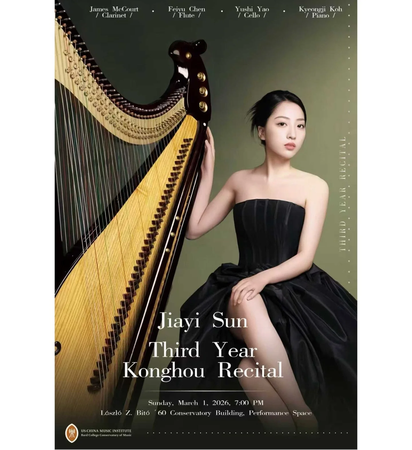 🪉 We&rsquo;re proud to share the Third-Year Recital of our konghou student Jiayi Jennie Sun.

The konghou &mdash; a revived ancient Chinese harp with a luminous and ethereal sound &mdash; continues to find new life in today&rsquo;s concert stage.

I