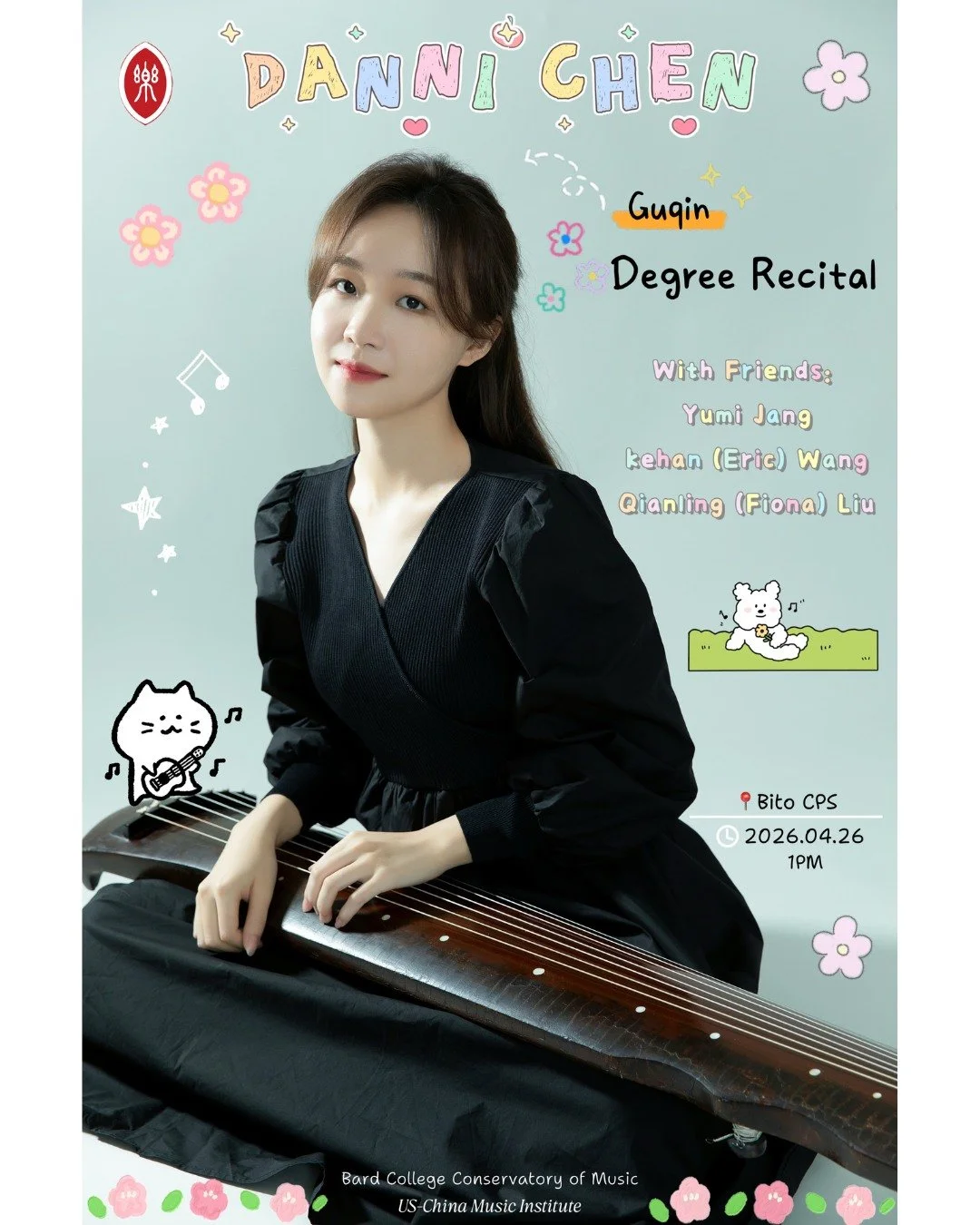 🎓✨ Join us in celebrating Danni Chen as she presents her Undergraduate Degree Recital!

With a history spanning thousands of years, the guqin carries a deeply introspective and refined sound world. In this recital, Danni brings the instrument to lif