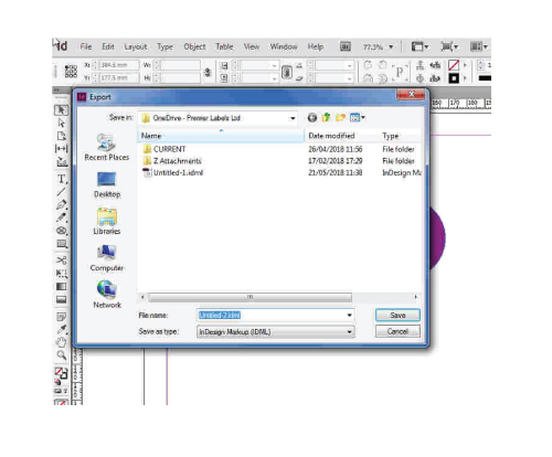 Saving an IDML file
