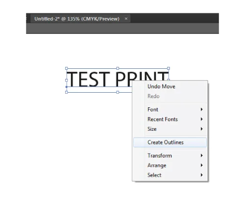 Outline text