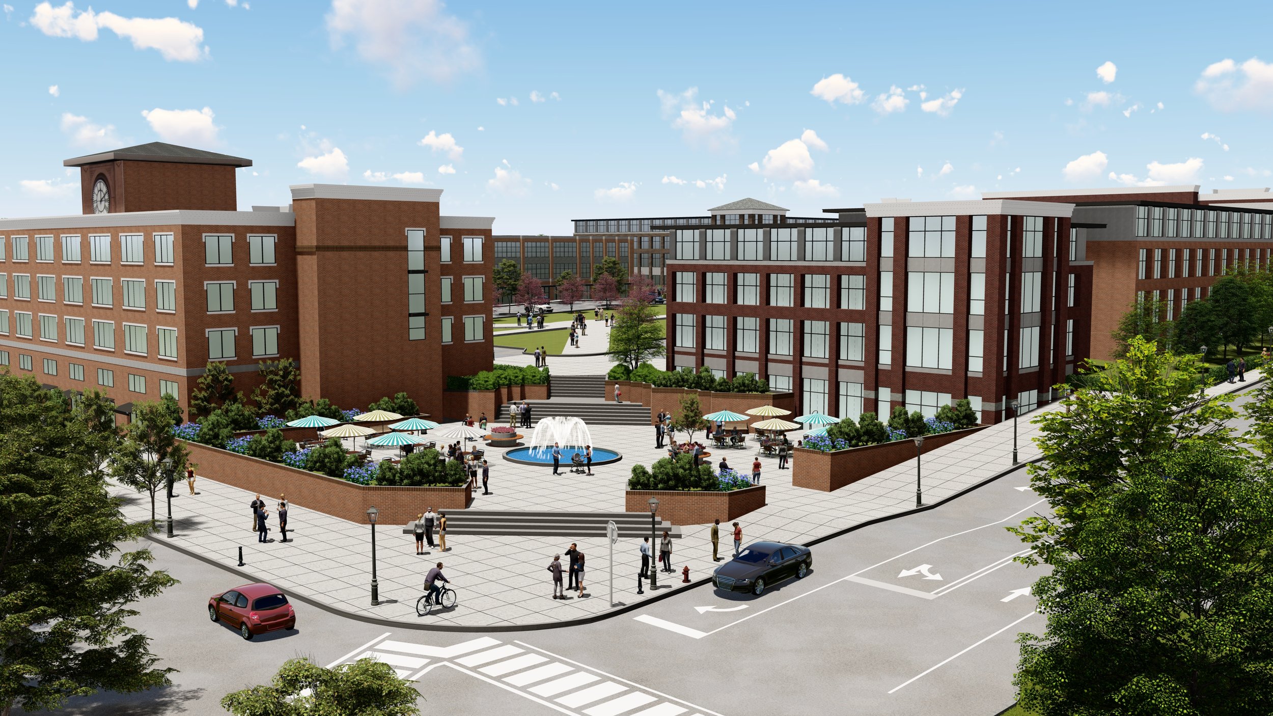 A conceptual rendering of the Midtown plaza