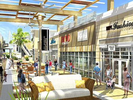 Los Angeles Outlets, a planned 400,000-square-foot outlet center, will feature approximately 90 designer and brand name retailers.