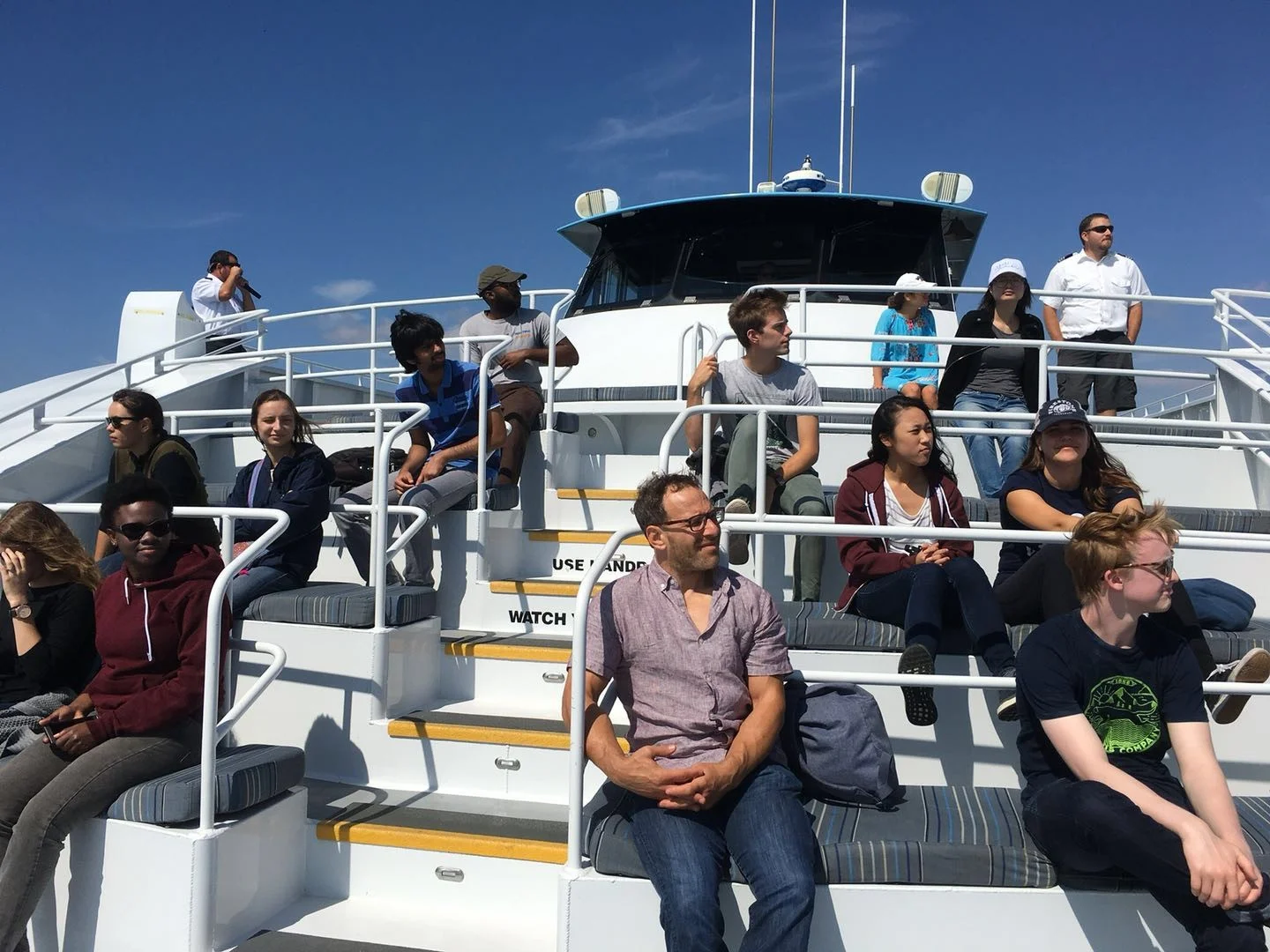 UCLA-INFEWS (on much too big of a boat for only 18 of us!) trainees and professors learn about the Port’s sustainability initiatives.