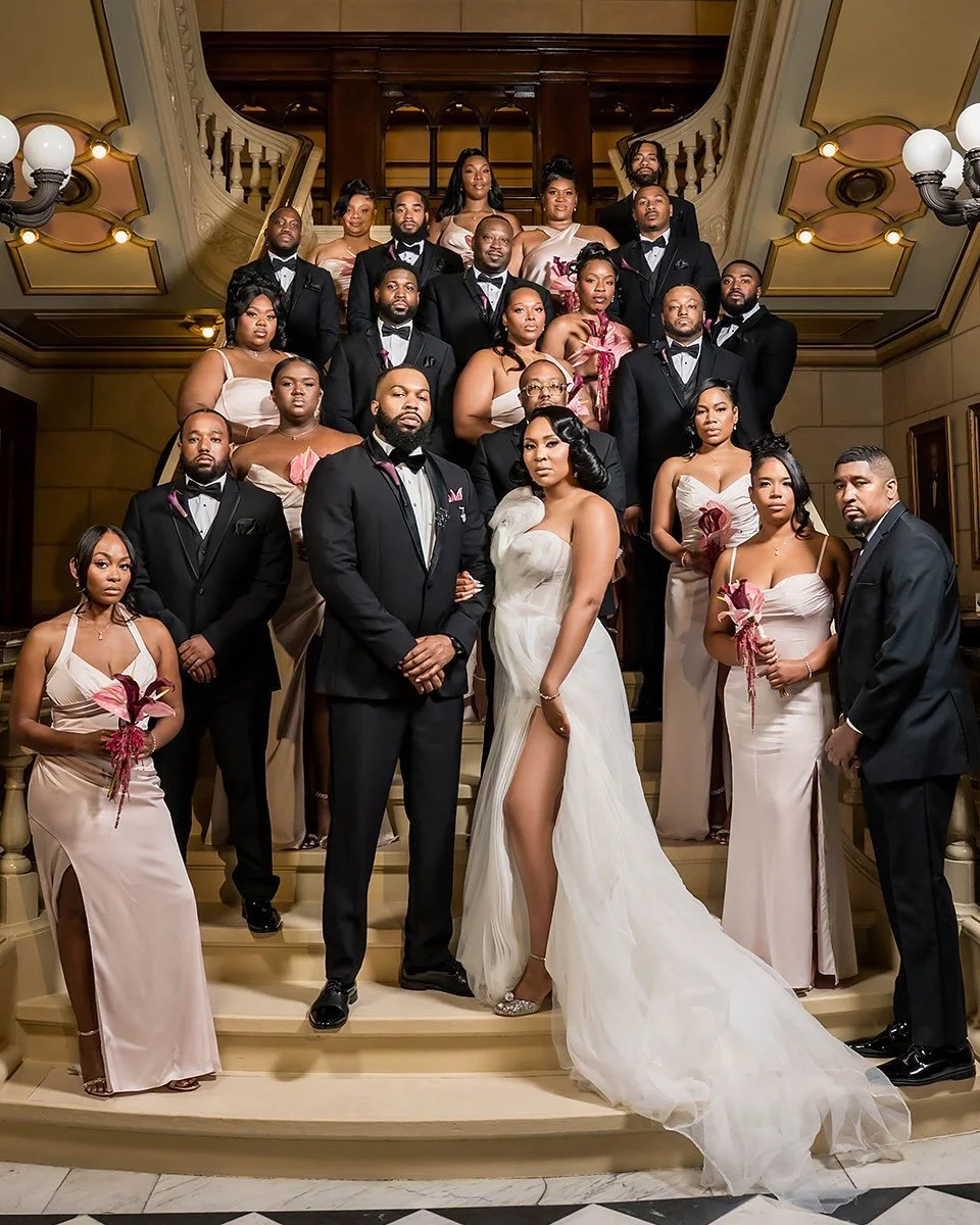 Black excellence at its finest 🖤.
.
Venue: @cescaphe
Planning: @kingdomcakesandcreations
Floral: @beautifulbloomsevents
Hair: @tyrashairexperience
MUA: @sarah_linns @destinyanalamua @officialshadesofbrown
Content + Edit: @planwithlaur @weddingswithl