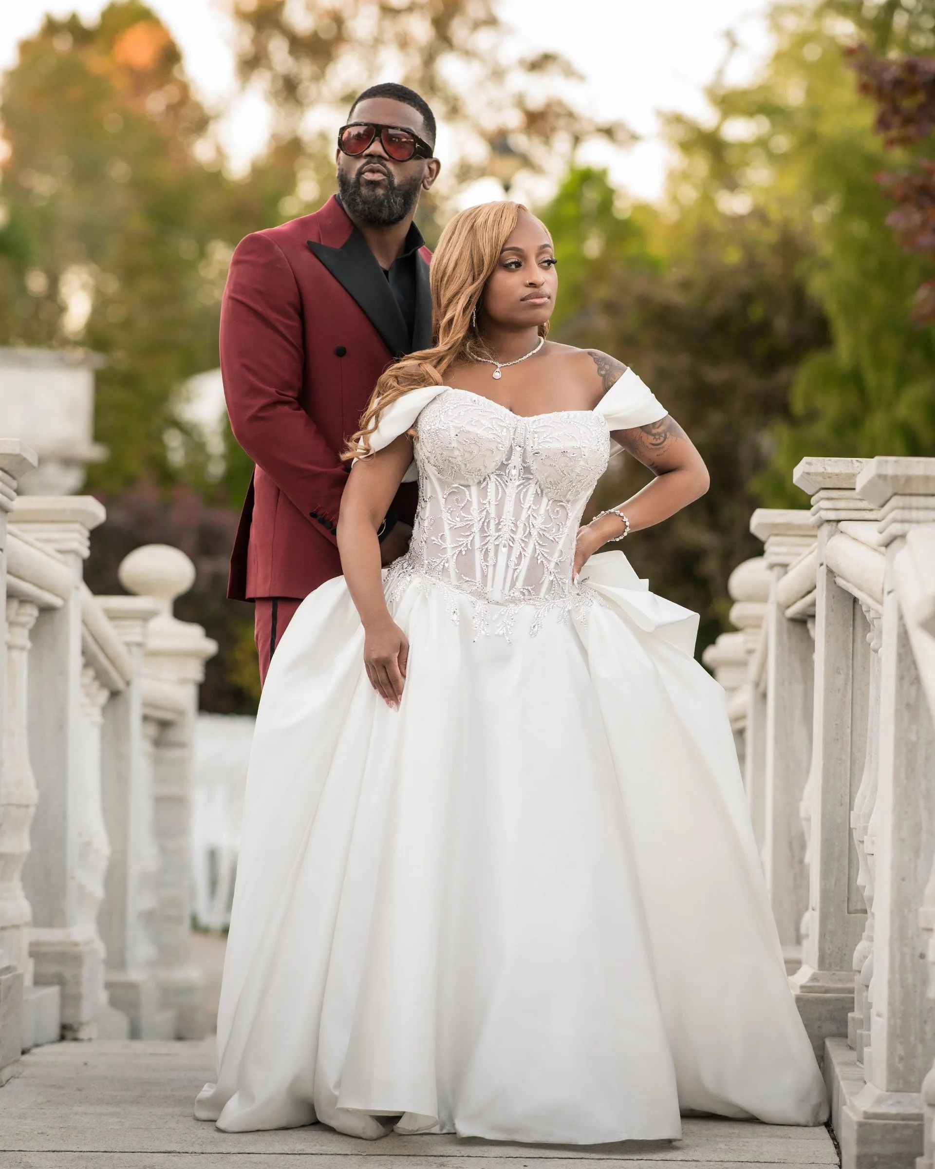 Aisha &amp; Michael&hellip;are MARRIED 💍!
.
Venue @merion_caterers
Floral/Design @simply_floras
Bridal Gown @kleinfeldbridal
Photography @sherondaphoto
Videography @apfilms.ig
Photobooth @instaglamourphotobooth