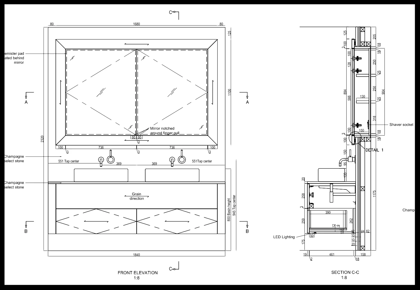 MASTER BATHROOM VANITY UNIT