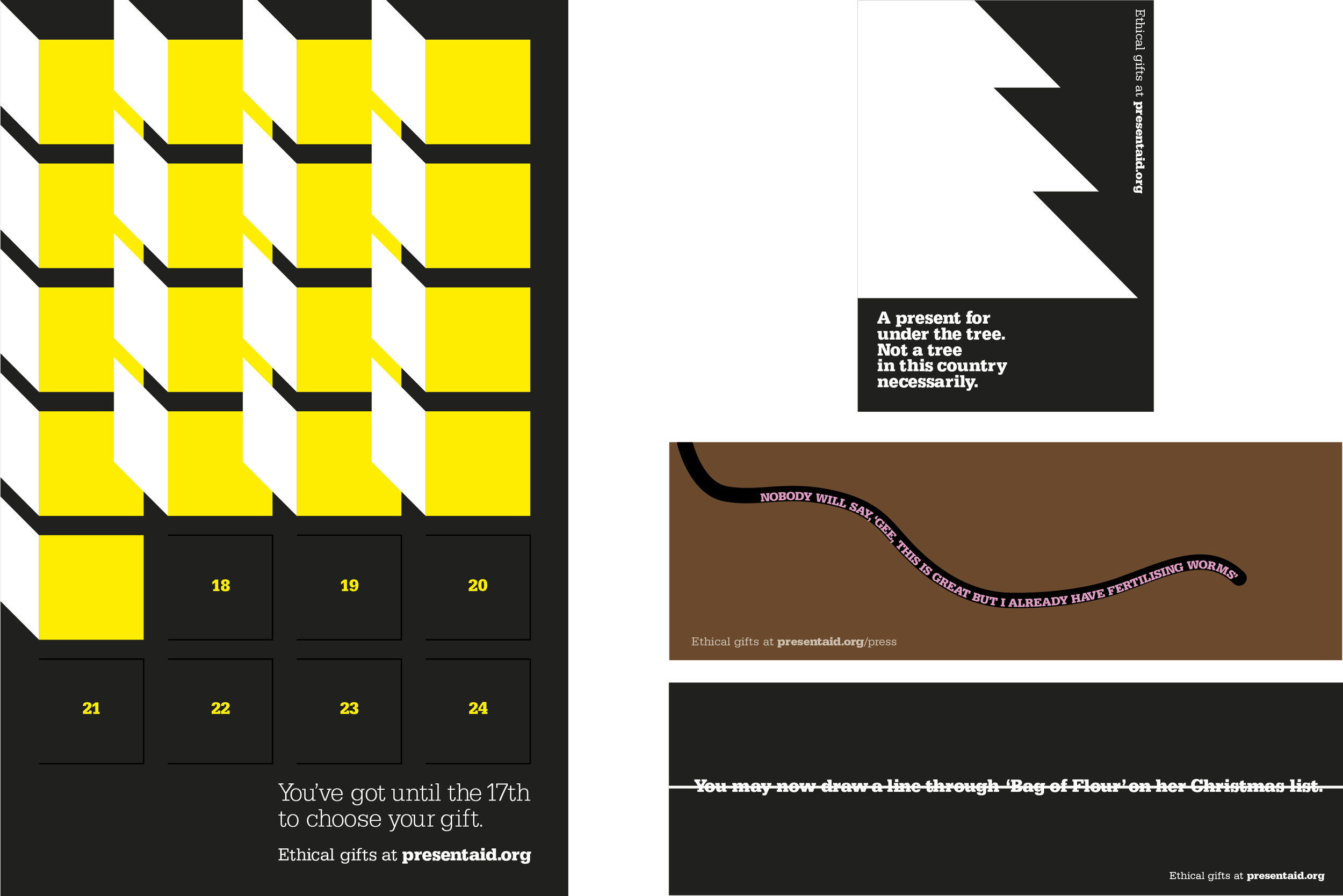 Small space national press ads