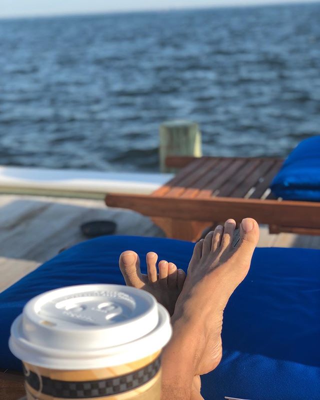 Morning coffee. .
.
.
#instagay #feet #cherrygrove #vacation #pride🌈 #peaceful #relaxed